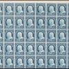 1c blue Franklin carrier proof pane of fifty