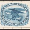 1c blue Eagle carrier die proof single