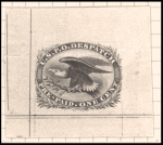 1c black Eagle carrier die proof