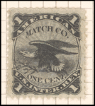 1c black American Match Company revenue stamp