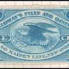 1c blue Holloway's pills and ointment revenue stamp single