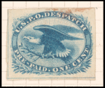 1c blue Eagle carrier stamp