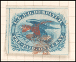 1c blue Eagle carrier stamp