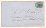 1c blue Eagle carrier stamp on cover