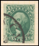 10c green Washington Type IV single