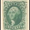 10c green Washington Type IV single