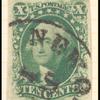 10c green Washington single