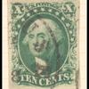 10c green Washington single