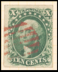 10c green Washington single