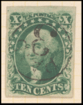 10c green Washington single