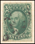 10c green Washington Type IV single