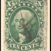 10c green Washington single