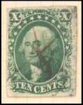 10c green Washington single