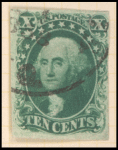 10c green Washington single