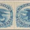 1c blue Eagle carrier reprint pair