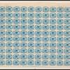 1c blue Eagle carrier reprint pane of 100