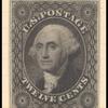 12 cent black George Washington single