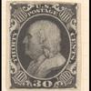 30c black Ben Franklin single