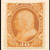 30c orange Ben Franklin proof