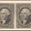 12 cent black George Washington issue pair
