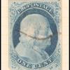 1c blue Franklin single