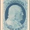 1c blue Franklin type IV single