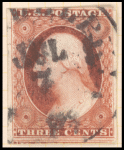 3c dull red Washington reconstructed pane of 100