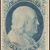 1c blue Franklin Type IV single