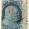 1c blue Franklin single