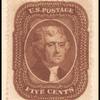 5c orange brown Jefferson single