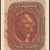 5c brown Jefferson single
