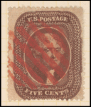 5c brown Jefferson single