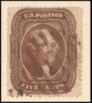 5c brown Jefferson single