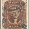 5c brown Jefferson single