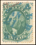 10c green Washington single