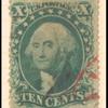 10c green Washington single