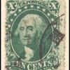 10c green Washington single