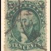 10c green Washington single