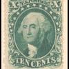 10c green Washington single