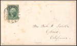 10c green Washington single on cover