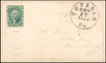 10c Washington Type IV single on cover