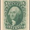 10c green Washington Type I single