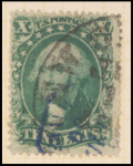 10c green Washington Type I single