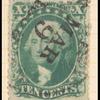 10c green Washington Type I single