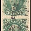 10c green Washington Type I vertical pair