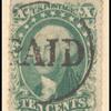 10c green Washington Type I single