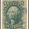 10c green Washington Type V single