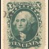 10c green Washington Type V single