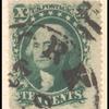 10c green Washington Type V Double Transfer Single