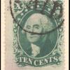 10c green Washington Type V single